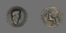 Dupondius (Coin) Portraying Emperor Nero, 63. Creator: Unknown