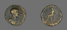 Dupondius (Coin) Portraying Emperor Hadrian, 117-138. Creator: Unknown