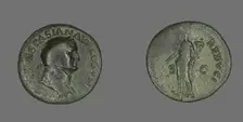 Dupondius (Coin) Portraying Emperor Vespasian, 77-78. Creator: Unknown