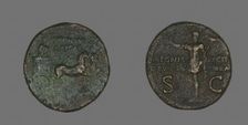 Dupondius (Coin) Portraying Germanicus Caesar, 15 BCE-19 CE. Creator: Unknown