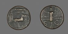 Dupondius (Coin) Portraying Germanicus Caesar, 15 BCE-19 CE. Creator: Unknown