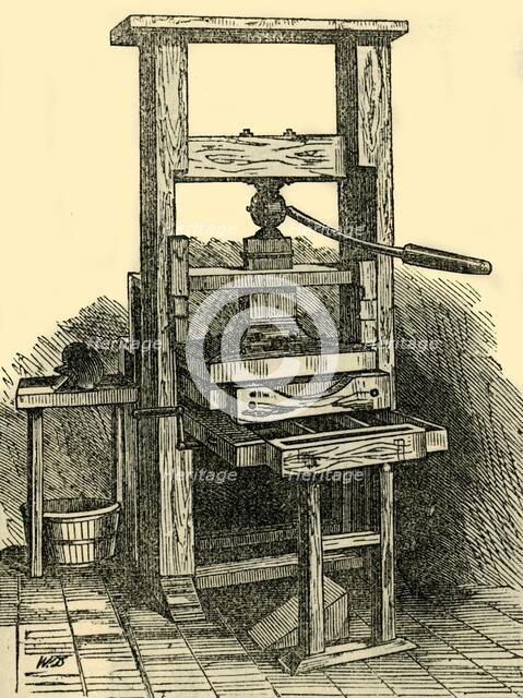 'Duplicate of Franklin's Press', (1881). Creator: Unknown.