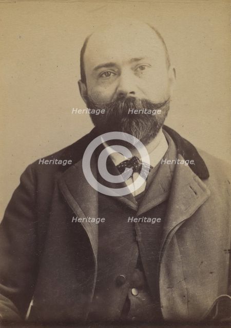 Duprat. François, Louis. 34 ans, né à St-Martin (Gers). Marchand de vins. Anarchiste. 27/4..., 1892. Creator: Alphonse Bertillon.