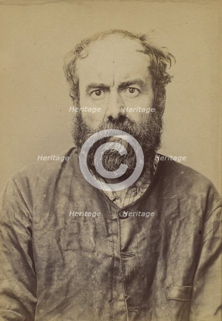 Dupuis. Augustin. 53 ans, né le 24/6/41 à Dourdan (Seine & Oise). Charron, forgeron. Anarc..., 1894. Creator: Alphonse Bertillon.