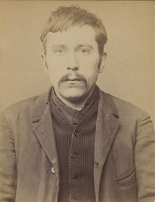 Dupuy. Edmond, Adolphe. 29 ans, né à Paris XIVe. Employé de commerce. Anarchiste. 1/3/94., 1894. Creator: Alphonse Bertillon