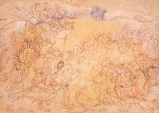 Durga and Gods Against the Demon Army, Folio from a Durga Sapta Sati, c1760. Creator: Unknown