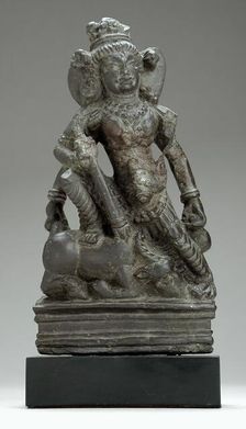 Durga Slaying the Buffalo Demon, 7th century. Creator: Unknown