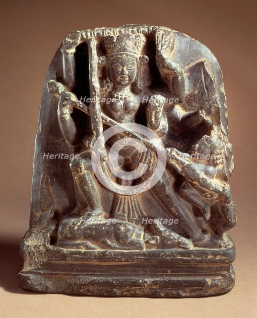 Durga Slaying the Buffalo Demon, 9th century. Creator: Unknown.