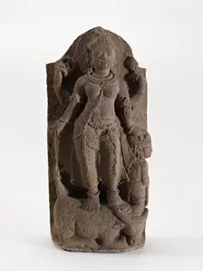Durga slaying the Buffalo Demon, Central Javanese Period, 9th century. Creator: Unknown