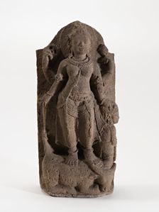 Durga slaying the Buffalo Demon, Central Javanese Period, 9th century. Creator: Unknown