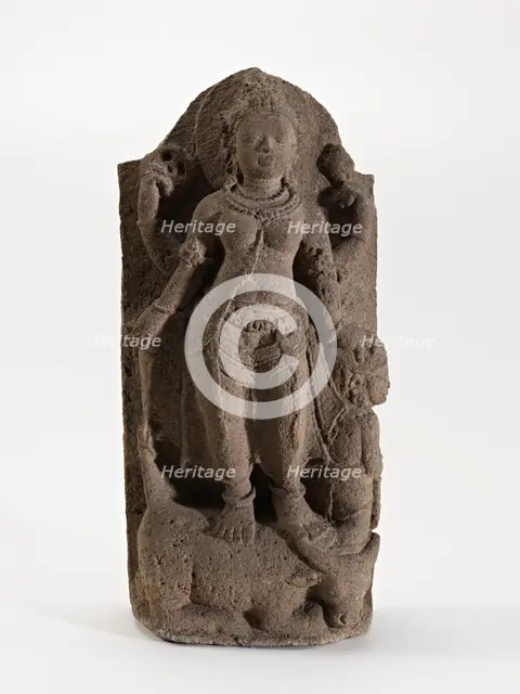 Durga slaying the Buffalo Demon, Central Javanese Period, 9th century. Creator: Unknown.
