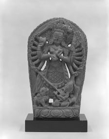 Durga Slaying the Buffalo Demon (Mahisuramardini), between c.1750 and c.1800. Creator: Unknown