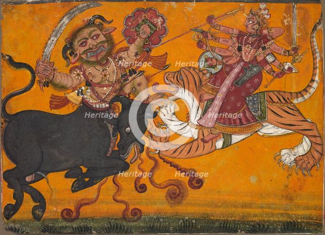 Durga Slaying Mahisha, c. 1700-1710. Creator: Unknown.