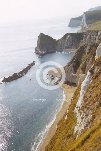 Durdle Door from East, Dorset Coast, 20th century. Artist: CM Dixon.