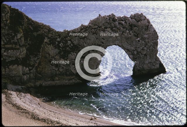 Durdle Door, West Lulworth, Purbeck, Dorset, 1966. Creator: Norman Barnard.
