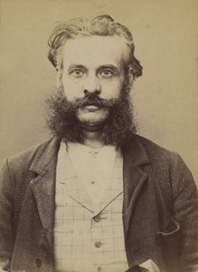 Durey. François, Louis. 43 ans, né le 25/2/51 à Lyon (Rhône). Architecte. Anarchiste. 2/7/..., 1894. Creator: Alphonse Bertillon