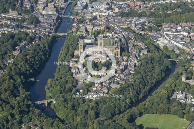 Durham Cathedral, the city and River Wear, County Durham, 2024. Creator: Robyn Andrews.
