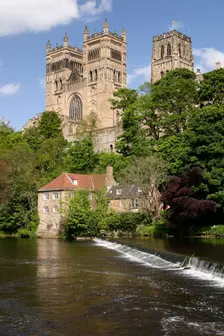 Durham Cathedral and Mill. Creator: Peter Thompson
