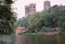 Durham Cathedral and River Wear, England, UK, 20th century. Artist: CM Dixon