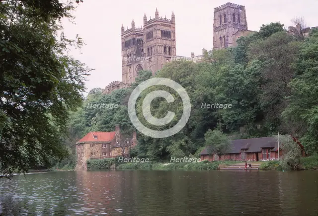 Durham Cathedral and River Wear, England, UK, 20th century. Artist: CM Dixon.