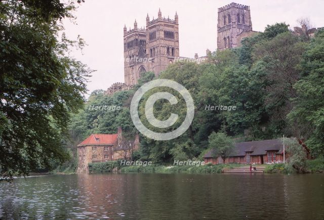 Durham Cathedral and River Wear, England, UK, 20th century. Artist: CM Dixon.