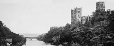 Durham Cathedral and the Old Fulling Mill overlooking the River Wear, County Durham. Creator: Unknown