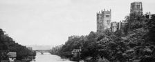 Durham Cathedral and the Old Fulling Mill overlooking the River Wear, County Durham. Creator: Unknown