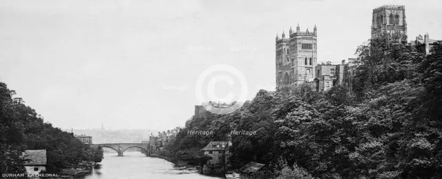 Durham Cathedral and the Old Fulling Mill overlooking the River Wear, County Durham. Creator: Unknown.