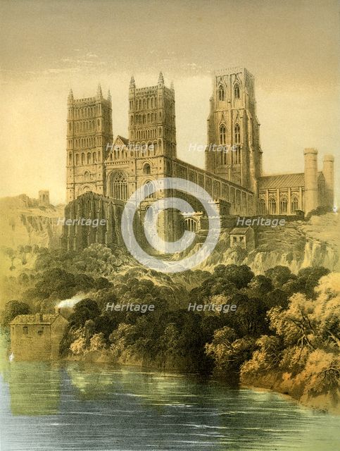 Durham Cathedral, County Durham, c1870.  Artist: Hanhart