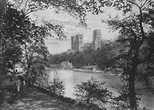 Durham Cathedral, from Prebend's Bridge c1896. Artist: FW Morgan