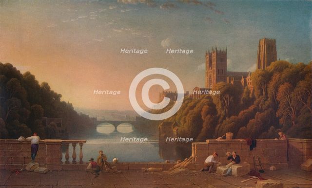 'Durham Cathedral from the Prebends' Bridge', c1832. Artist: George Fennell Robson.