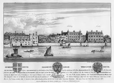 Durham House, Salisbury House, and Worcester House, London, c1630 (1808)