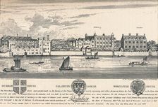 Durham House, Salisbury House and Worcester House, London, c1808 (1903)