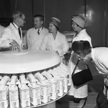 During an open day at Spillers foods in Gainsborough, Lincolnshire, 1962. Creator: Michael Walters