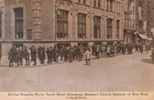 During Shipping Hours, South Street Entrances, Seamen's Church Institute of New York c1888