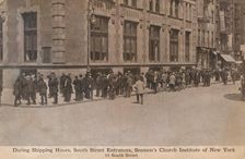During Shipping Hours, South Street Entrances, Seamen's Church Institute of New York c1888
