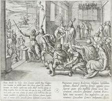 During the Wedding Celebration, Doña Lambra Defies the Knights to Surpass Her Nephew in the..., 1612 Creator: Antonio Tempesta