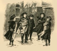 During the winter months the scholars were sent out to sing in the streets (1907). Creator: Unknown