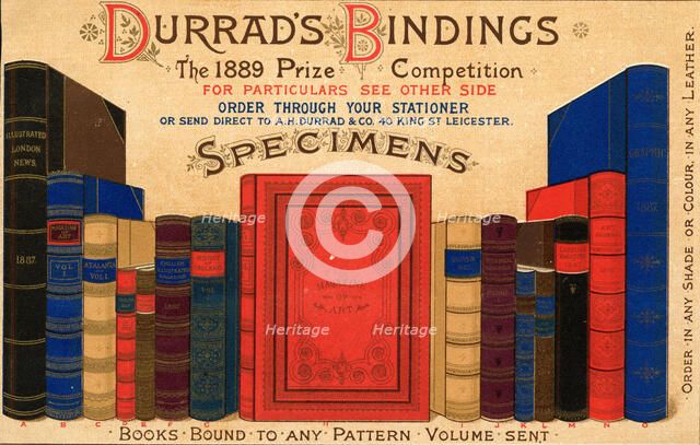 Durrad’s Book Bindings, 19th century. Artist: Unknown