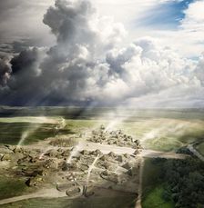 Durrington Walls, Wiltshire, c2500 BC (2013). Artist: Peter Lorimer