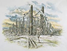 Durrington Walls, Wiltshire, c2500 BC (ealy 2000s). Artist: Peter Dunn