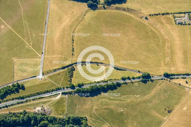 Durrington Walls Henge and Woodhenge, Durrington, Wiltshire, 2022. Creator: Damian Grady.