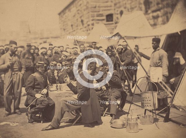 Duryea Zouaves, Fort Schuyler Adjutant's Mess, May 18, 1861. Creator: Stacy.