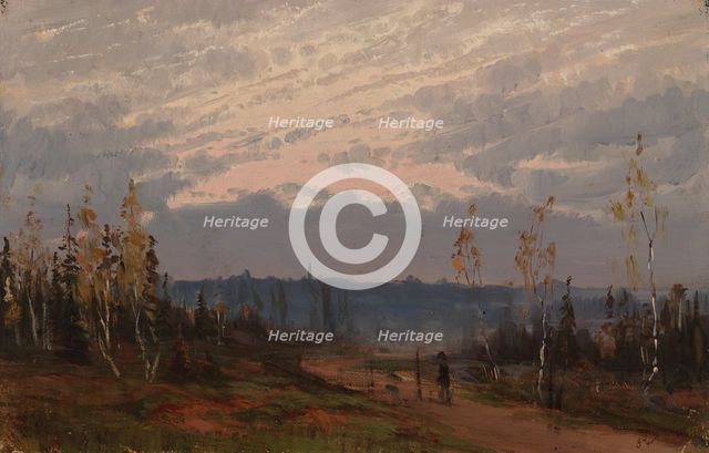 Dusky Autumn Landscape, 1875. Creator: Fanny Churberg.