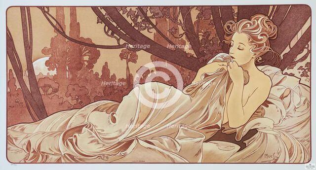 Dusk, 1899. Creator: Mucha, Alfons Marie (1860-1939).