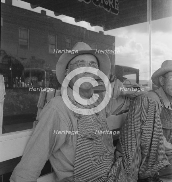 Dust bowl farmers of west Texas in town, 1937. Creator: Dorothea Lange.