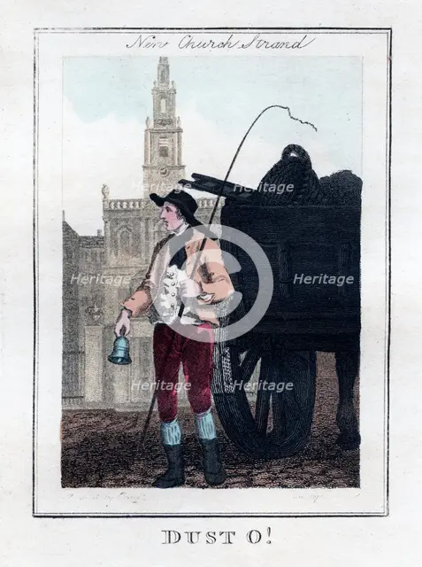 'Dust O!', New Church, Strand, London, 1805. Artist: Unknown