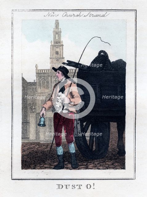 'Dust O!', New Church, Strand, London, 1805. Artist: Unknown