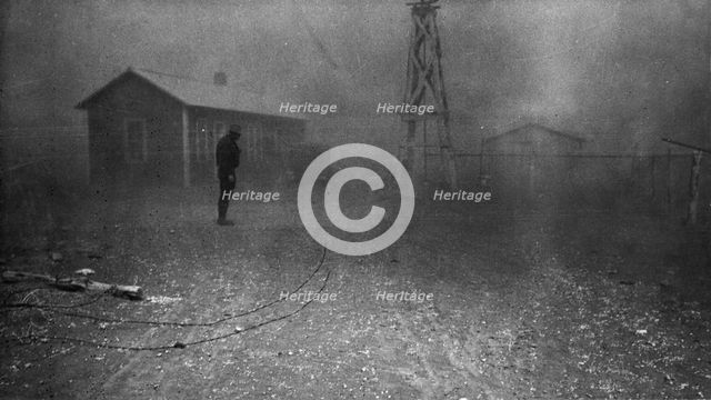 Dust storm, New Mexico, Spring 1935. Creator: Dorothea Lange.
