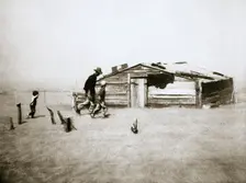 Dust storms affecting Cimarron County, Oklahoma, USA, April 1936. Creator: Unknown